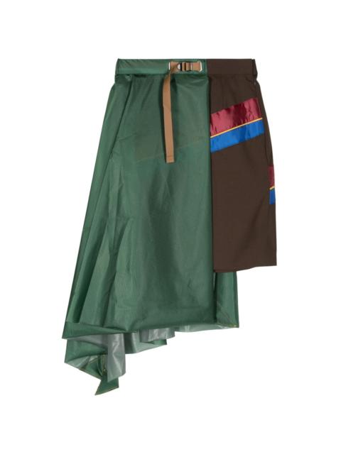 Kolor asymmetric panelled mini skirt