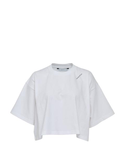 pushBUTTON White Backpack Printed T-Shirt