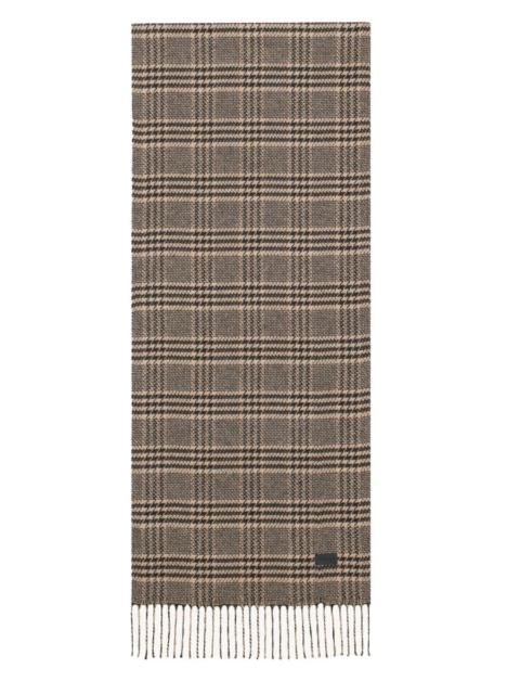 SAINT LAURENT Saint Laurent Men Prince Of Wales Pattern Silk Scarf