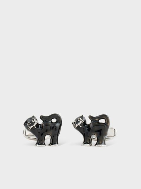 Paul Smith Black 'Cat' Cufflinks