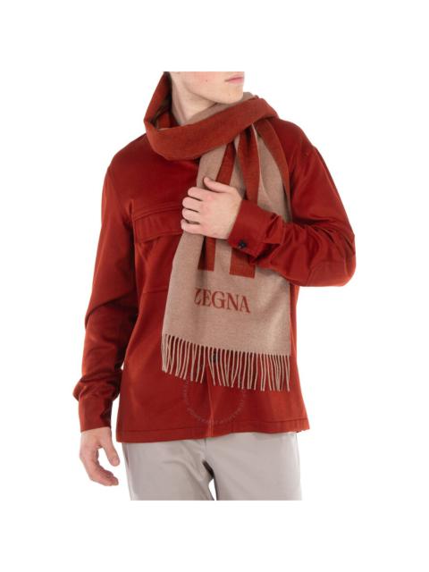 ZEGNA Zegna Logo Intarsia Fringed Scarf