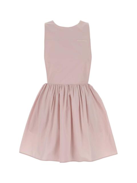 Miu Miu Miu Miu Women Pastel Pink Poplin Mini Dress