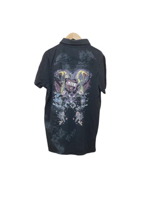 Other Designers Christian Audigier × Ed Hardy - Ed Hardy By Christian Audigier Skull Polo T-shirt
