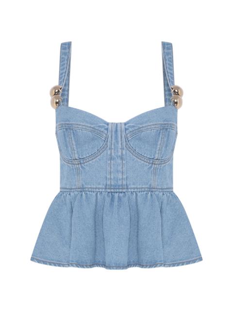 PatBO MARINA DENIM TOP
