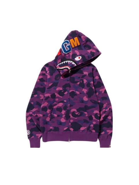 A BATHING APE® BAPE Color Camo Shark Full Zip Hoodie 'Purple'