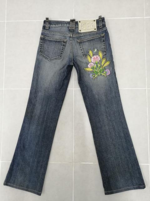 Other Designers Rare Vtg ICEBERG with diamond patch & flower embroidered