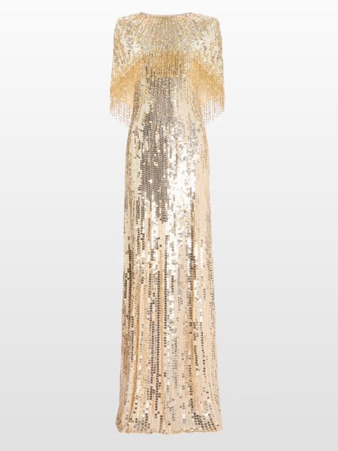 JENNY PACKHAM Jenny Packham Blake Sequin-Embellished Maxi Dress in Sugar at Nordstrom