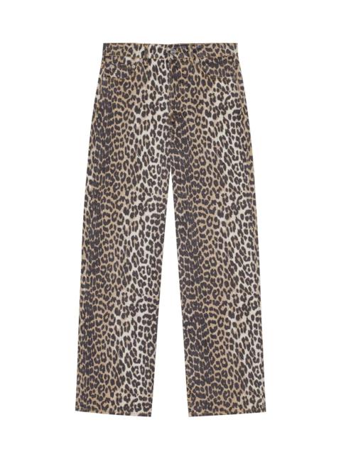 GANNI LEOPARD PRINT IZEY JEANS