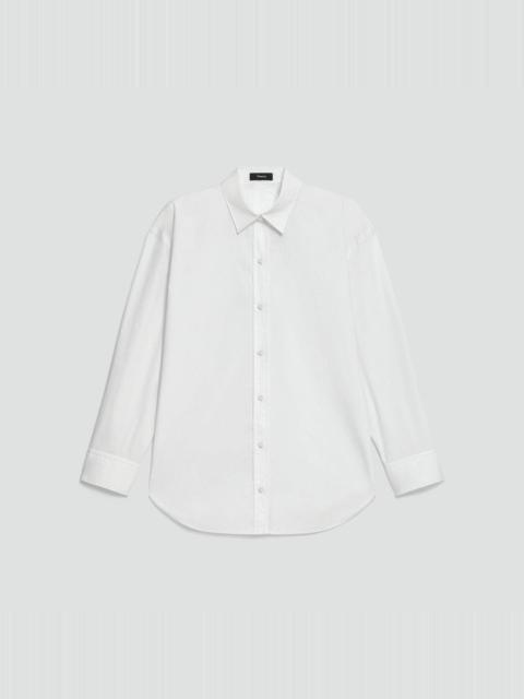 Theory Button-Back Shirt in Relaxed Poplin