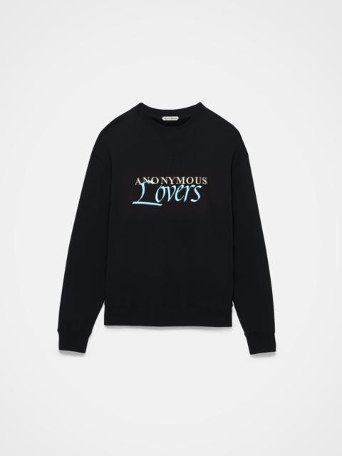 JW Anderson MENS 'ANONYMOUS LOVERS' SWEATSHIRT IN WASHED BLACK