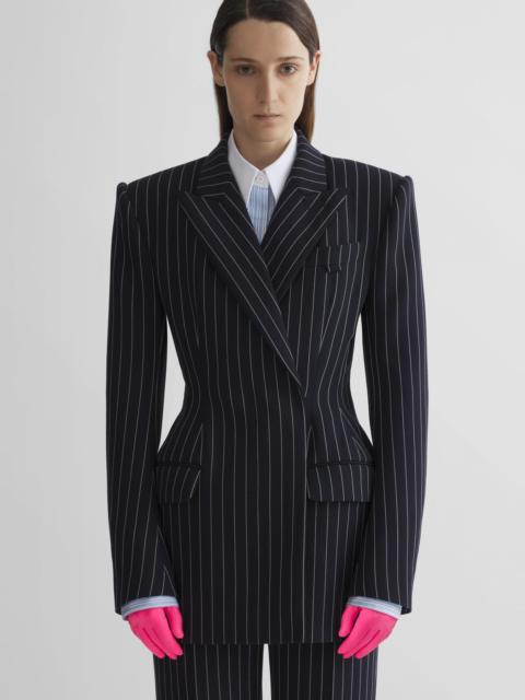 MUGLER pinstripe hourglass jacket