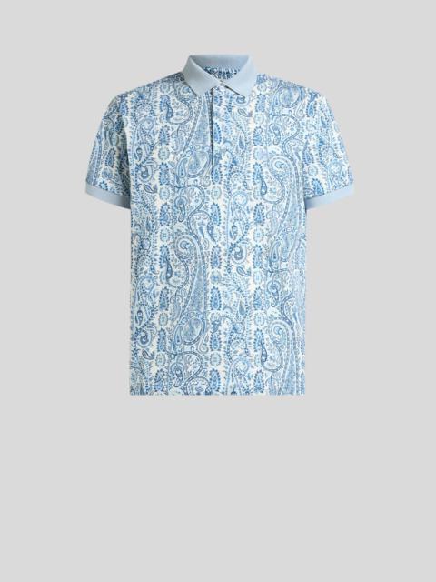 Etro COTTON POLO SHIRT WITH PAISLEY MOTIF