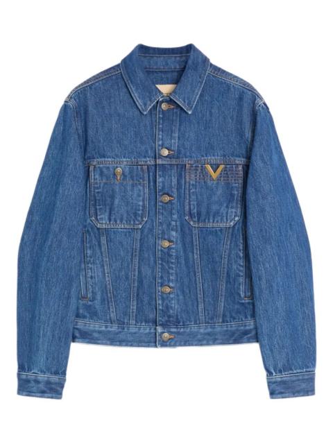 Valentino Valentino Garavani Men Valentino Denim Jacket With Vgold