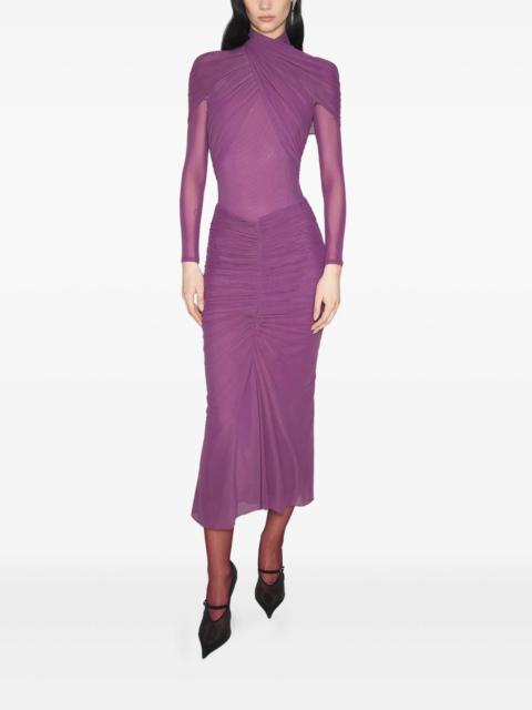 MUGLER draped high-neck top