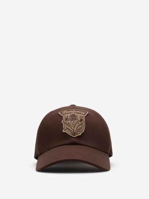 Burberry Thistle Shield Gabardine Baseball Cap