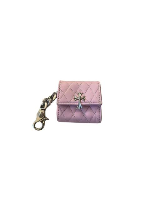 Chrome Hearts Baby pink lobster clasp cross AirPod case micro bag