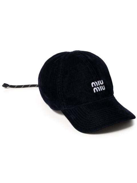 Miu Miu Miu Miu Women Velvet Baseball Cap