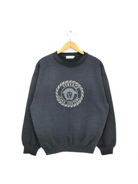 Other Designers Vintage - Gianni Versace Big Medusa Logo Embroidered Sweatshirt