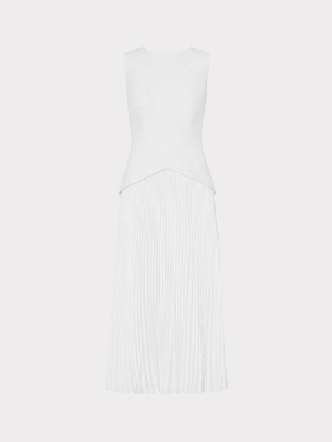 MILLY Haddy Pleated Midi Dress