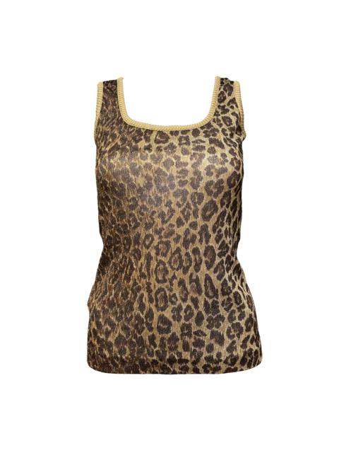 Other Designers D&G Spring Summer 2001 Leopard Print Knit Tank Top