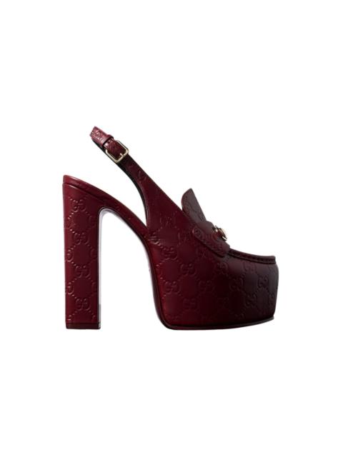 GUCCI Horsebit Platform Slingback Pumps