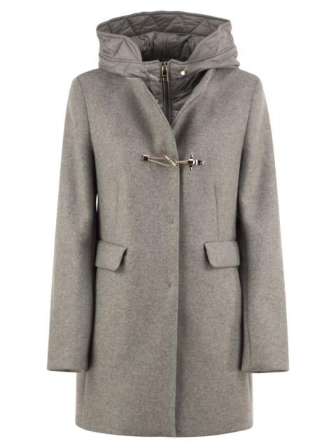 Other Designers Fay Women Wool-Blend Coat With Padded Bib And Hood