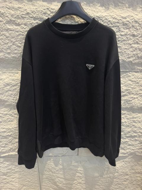 Prada Prada Black Triangle Logo Sweatshirt