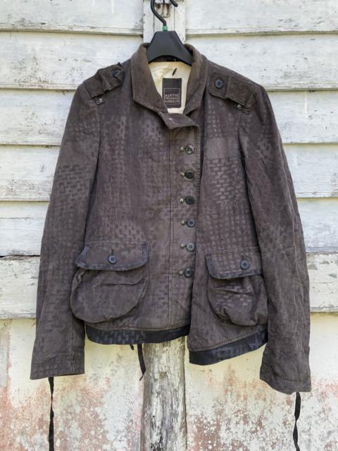 Archival Clothing - MFG Asymmetrical Design Strap Printed Corduroy Jacket