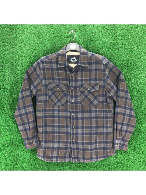 Other Designers Japanese Brand - Flannel Checkered Fleece Lining Travis Scott Style