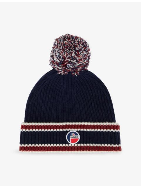 Fusalp Pompon Striped Wool And Cashmere Beanie