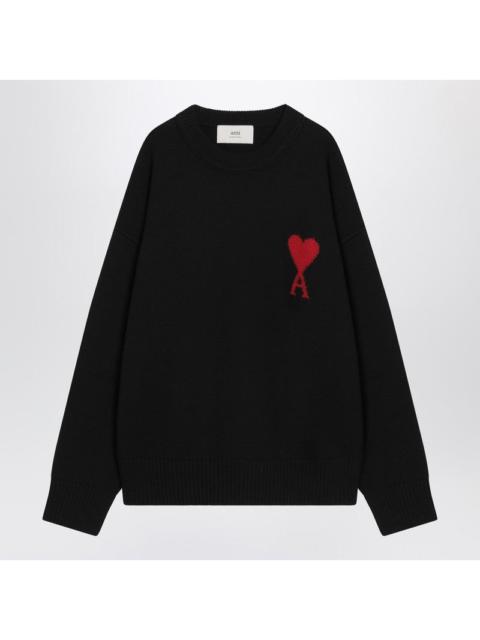 AMI Paris Ami Paris Black Wool Sweater Ami De Coeur Men