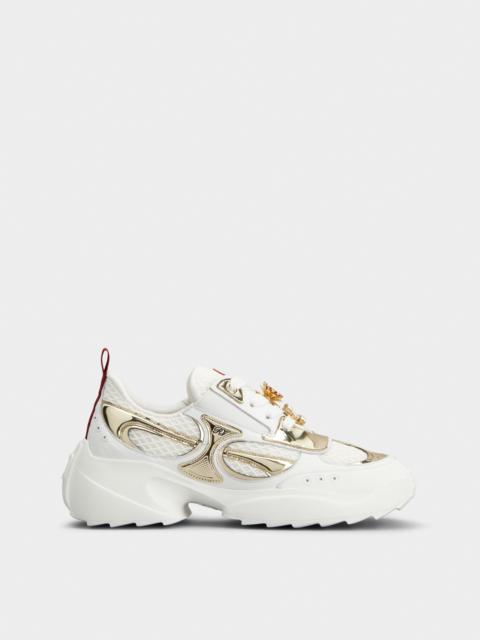Roger Vivier Viv' on the Run Sneakers in leather and fabric