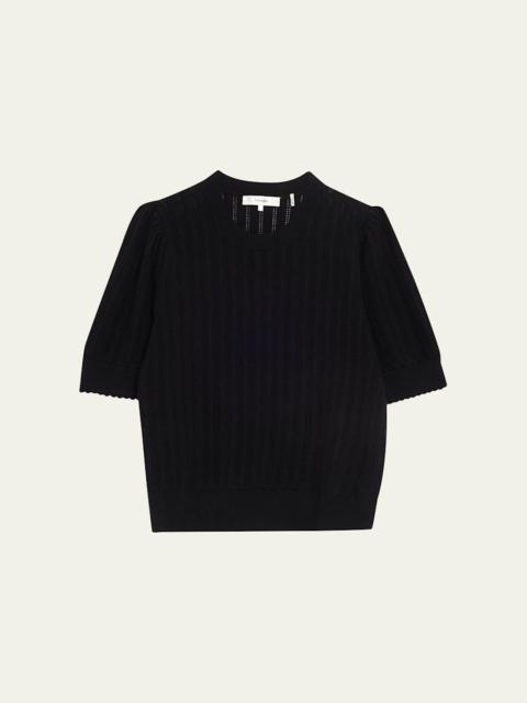 FRAME The Ladder Pointelle Cashmere Sweater