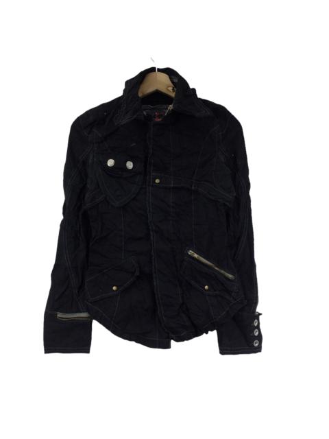 Other Designers Vintage - Vtg KOOKS & CHELICA JAPAN Punk Rocker Denim Jeans Jacket