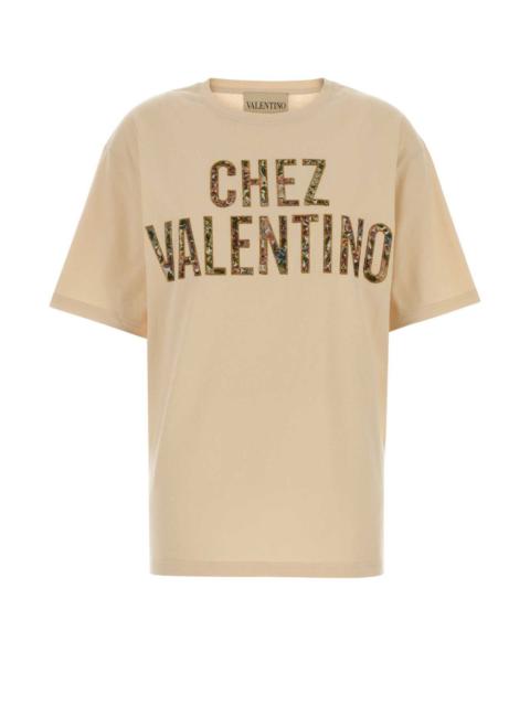 Valentino Valentino Garavani Women Beige Cotton T-Shirt