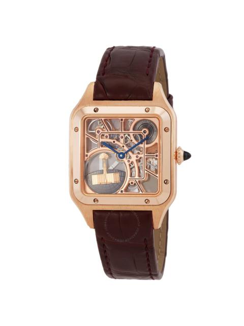 Cartier Cartier Santos-Dumont Large Model Skeleton With Micro Rotor Automatic WHSA0030