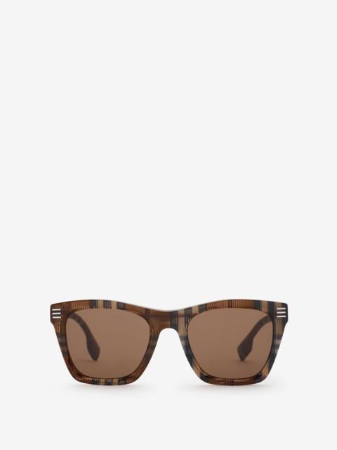 Burberry Check Square Frame Sunglasses