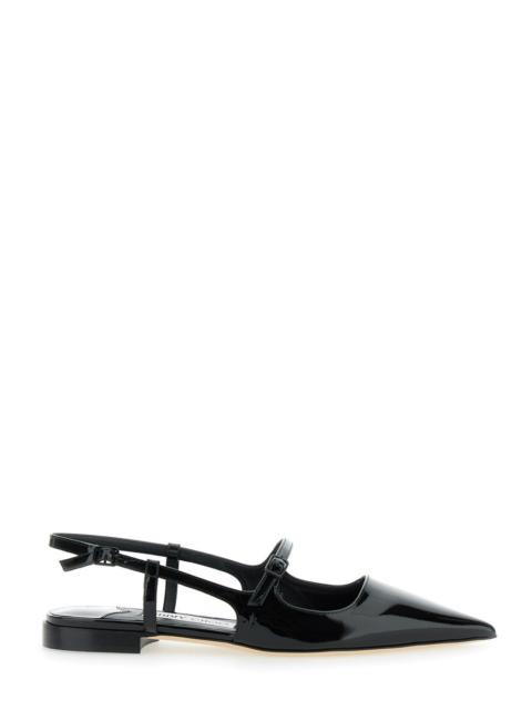 JIMMY CHOO Jimmy Choo Women 'Didi Flat' Black Ballerinas With Shiny Finish In Leather Woman