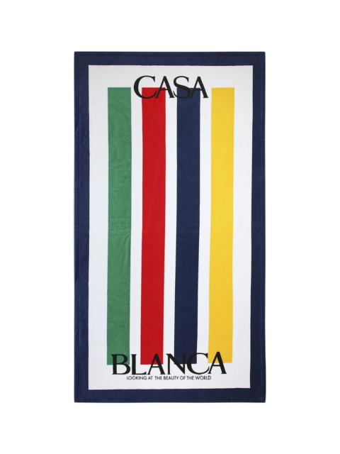 CASABLANCA Stripe Logo Towel | Casablanca Paris