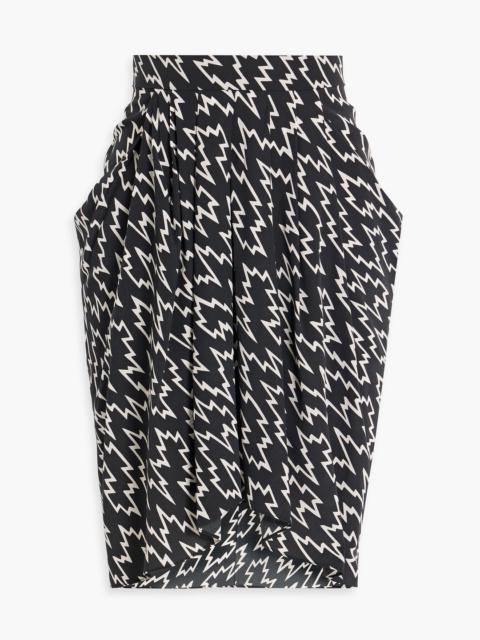 Isabel Marant Igina asymmetric printed silk-blend skirt