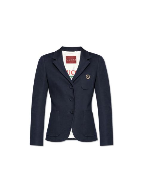 GUCCI GUCCI Navy Blue Blazer Jacket New & Authentic (Women's size: