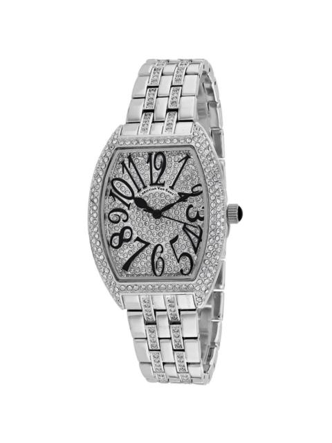 Other Designers Christian Van Sant Elegant Sparkle Quartz Silver Dial Ladies Watch CV0260