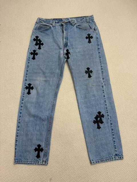 Chrome Hearts Chrome Hearts Vintage Levis 505 Cross Leather Jeans