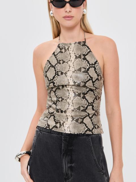 miaou Natalia Faux Leather Top