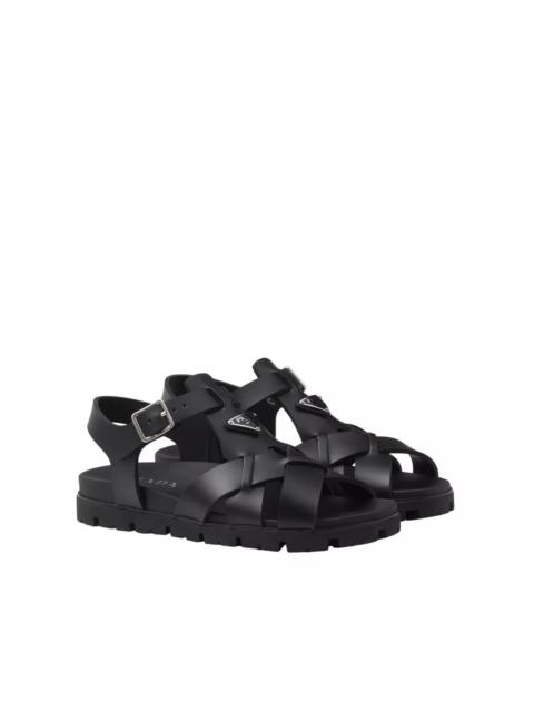 Prada Men's Crisscross Rubber Sandals