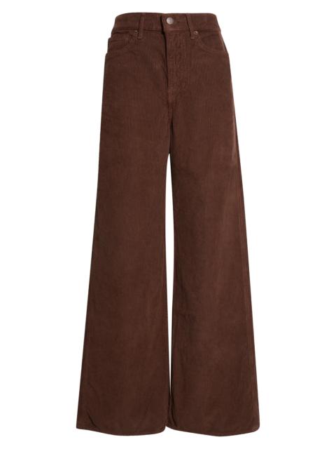 VERONICA BEARD Veronica Beard Taylor High Waist Wide Leg Corduroy Pants in Dark Umber at Nordstrom