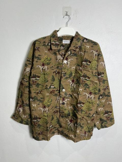 Other Designers Vintage Burberrys Equestrian Horse Print Shirt AOP