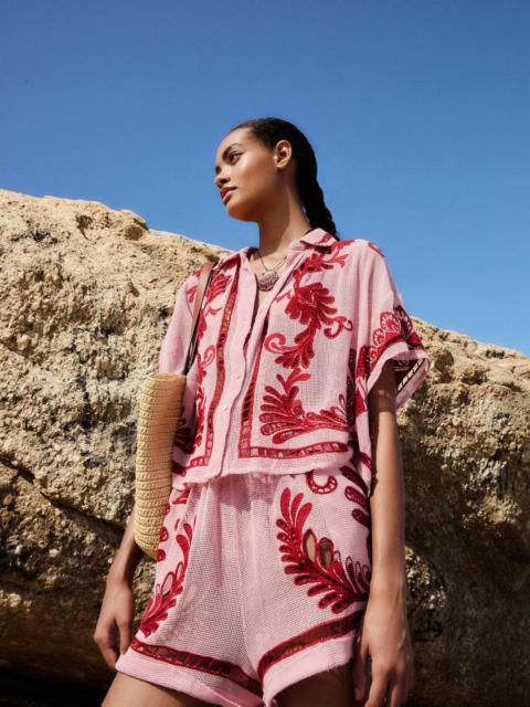 FARM RIO Light Pink Arabesc Shorts