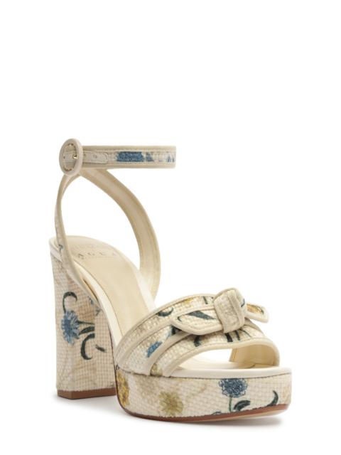 ALEXANDRE BIRMAN Alexandre Birman x AGUA Floral Bow Platform Sandal in Laguna Off/Off at Nordstrom