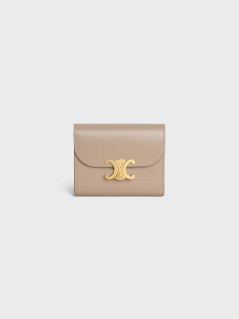 CELINE Small Flap Wallet TRIOMPHE IN Shiny calfskin